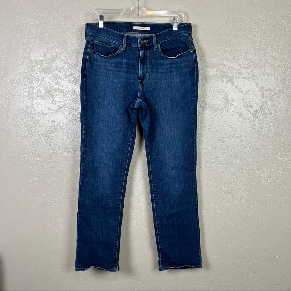 Levi's Jeans Women's 30 Blue Dark‎ Wash High Rise Straight Leg Jeans